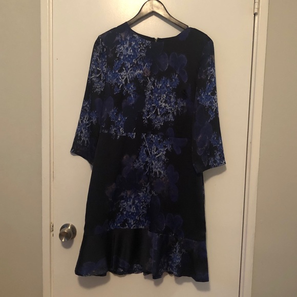 Banana Republic Blue Fit N Flare Dress 8 - Picture 7 of 11